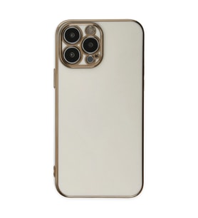 iPhone 15 Pro Max Kılıf Volet Silikon - Beyaz