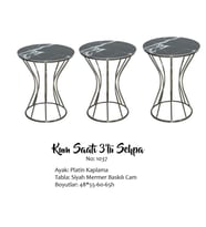 Brc Zigoın 13389 KUM SAATİ Model SİYAH MERMER Metal PLATİN Renk Kaplama El Yapım
