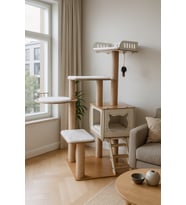 Pati Homes Xl Katlı Kedi Oyun Evi Köşk Bej