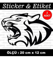 vahşi hayvan etiket sticker - 2 adet çıkartma araba motosiklet kask atv tablet pc buzdolabı otomobil bilgisayar uyumlu