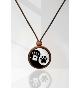 Yin Yang Ahşap Kolye