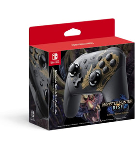 Nintendo Switch Pro Controller Monster Hunter Rise Edition (Gold - Antrasit)