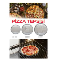 QNİAY Pratik Lüx Paslanmaz Çelik 3 Lü Pizza Pişirme Altlığı