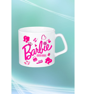 Barbie Enter Mode Baskılı Afilli Kupa Bardak Çay Kahve Fincanı
