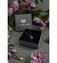 925 Ayar Gümüş Çift Sıra Daire Kolye Rose Özel Kutulu