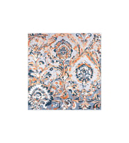 Bursa İpek Buz Mavi Flower Desen Twill İpek Eşarp