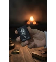 Kişiye Özel Ejderha Tasarımlı Metal Çakmak (Mat Siyah)