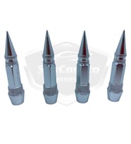 Sivri Sibop Kapağı Merm i Sibop Kapağı Araba Motosiklet Metal 4 lü Set Gümüş Krom