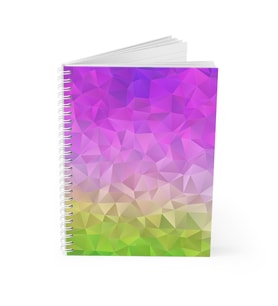 Renkli Spiralli Çizgili Defter