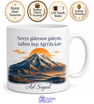 Ağrı Memleket Temalı Kişiye Özel Baskılı Kupa Bardak Hediye