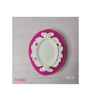 YY0380 Kenarları Desenli Elips Çerçeve Silikon Kalıp