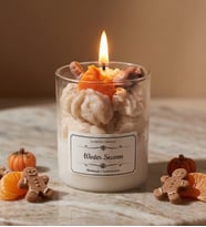 KUTU FESTİVALİ EL YAPIMI KOKULU MUM CHOCOLATE SCENTED WİNTER SEASON CANDLE