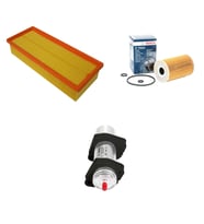Bosch Filtre Bakım Seti Audi A4 2.0 TDI 2009-2014 CJCA CMFA Motor Hava + Yağ f. + Yakıt Filtre Bosch