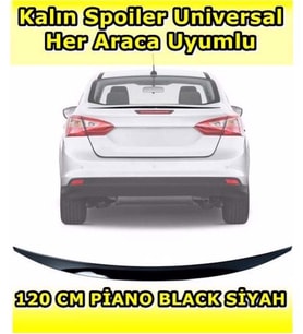 Ford Focus  Uyumlu Piano Black Spoiler 120 cm