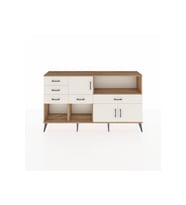 Arges Konsol 2 Raflı 5 Çekmeceli 3 Kapaklı 176x30x99 Çam-Aytaşı