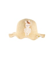 KİTTİ 24720-03 BEBE FÜGÜRLÜ HASIR ŞAPKA (Krem)