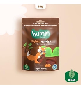 Nessiworld  Humm Organik Keçiboynuzlu ve Fındıklı Vegan Kurabiye 55 Gr