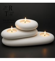 Modern Zen Mumluk 3'lü Set (Beyaz)