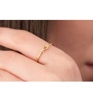 Onseva Kuyumculuk Minimal Balık Yüzük Kadın Balıklı Yüzük 14 Ayar Altın (Gold)