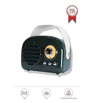 Bluetooth Hoparlör Nostaljik Radyo USB TF Destekli Speaker KTS-1682 Yeşil