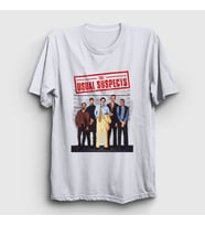 Presmono Unisex Beyaz Cover Film The Usual Suspects T-Shirt 255057tt