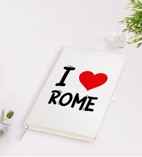BK Gift I Love Rome Tasarımlı Beyaz Defter - Model 1