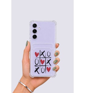 Samsung Galaxy S25 FE Kartlıklı XoXO Desenli Kılıf