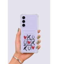 Samsung Galaxy S25 FE Kartlıklı XoXO Desenli Kılıf
