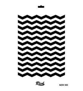 Rich New Seri N-358 Stencil 35x25 cm