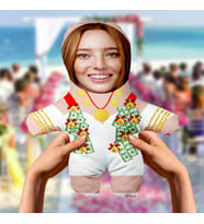 Motto Gift Evlilik Yıldönümü Hediyesi Komik Kişiye Özel Fotoğraflı Gelin Hanım Peluş Oyuncak 531057