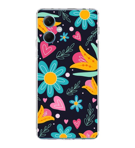 PrintiFy Xiaomi Redmi Note 12 5G ile Uyumlu 1mm Slim Fit Retro Colors 1 Baskılı Şeffaf  Kılıf
