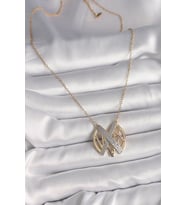 316L Çelik Gold Renk Zirkon Taşlı Vintage Model Kadın Kolye 5886 - SSSSSS4109-4252