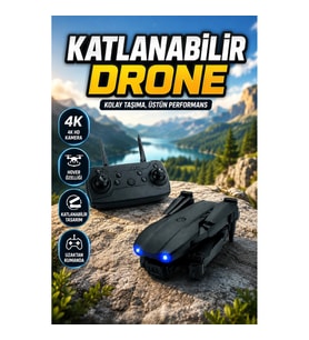 E99 Pro Katlanabilir Drone 4K HD Kameralı Hover Özellikli Uzaktan Kumandalı Drone