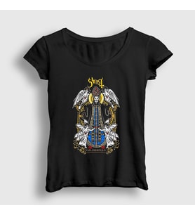 Presmono Kadın Siyah Papa Emeritus 4 Ghost T-Shirt 52224tt