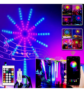Kumandalı Havai Gökkuşağı LED Şerit RGB Akıllı Dans Işıkları Müzik Parti Ritmi Renkli Işıklar Sahne Arkası Ambiyans