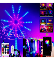 Kumandalı Havai Gökkuşağı LED Şerit RGB Akıllı Dans Işıkları Müzik Parti Ritmi Renkli Işıklar Sahne Arkası Ambiyans