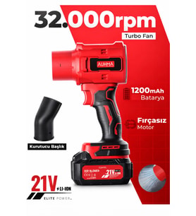 Auhma Ahv-18 21V 32.000 RPM Şarjlı Turbo Hava Üfleyici - Li-ion Jet Blower