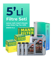 MANN Citroen Jumper 2.0 BlueHDi Dizel Filtre Bakım Seti Liqui Moly Motor Yağlı (2015-2020) 5 Li