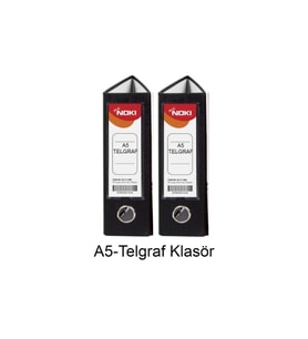 Telgraf Klasör Siyah Geniş A5 Plastik 2 Adet
