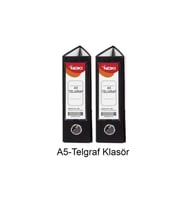 Telgraf Klasör Siyah Geniş A5 Plastik 2 Adet