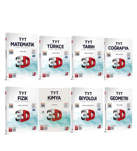 3D Yayınları TYT Soru Bankası Seti 8 Kitap Set