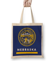 Nebraska State Flag Bez Çanta Uzun Saplı