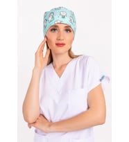 Yeşil Diş Desenli Doktor Dişçi Hemşire Hastane Bone