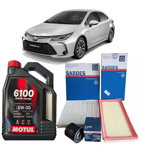 2019-2022 TOYOTA COROLLA PERİYODİK BAKIM SETİ BENZİNLİ MOTORLAR İÇİN MOTUL 5W 30