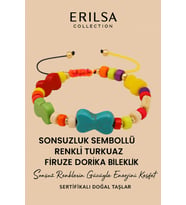Sertifikalı Sonsuzluk Renkli Turkuaz Firuze Taşı Bileklik – Sonsuz Enerjini Hisset, Ruhunu Yenile! (Çok Renkli)