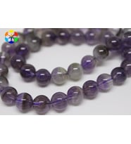 Ametist Taşı YARIM Dizi 8mm (18cm uzunluğundadır)