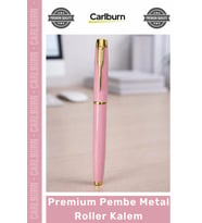 #Kalem Hediye Promosyon Lazer Baskı Logo Uygulanabilir Metal Gövde Premium Pembe Metal Roller Kalem
