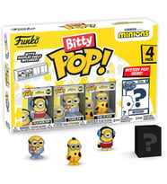Funko Bitty Pop! Minions - Roller Skating Stuart 4Pk - Roller Skating Stuart, Pajama Bob, Kung Fu Ke