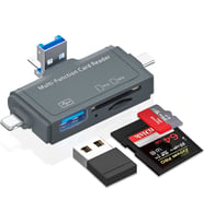 Type C Lightning USB için Tobo Micro SD Kart Okuyucu, Micro SD Karttan USB Adaptörüne, Kamera Hafıza Kartı Okuyucu için USB C SD Kart Okuyucu, PC Telefon için 7'si 1 arada SD Kart Okuyucu