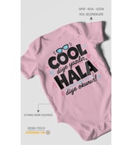 Cool diye yazılır hala diye okunur Kısa Kollu Bebek Body %100 Pamuk